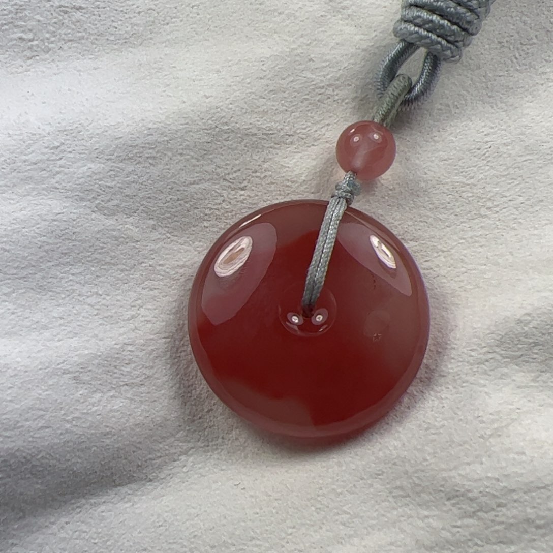 南红玛瑙平安扣未镶嵌