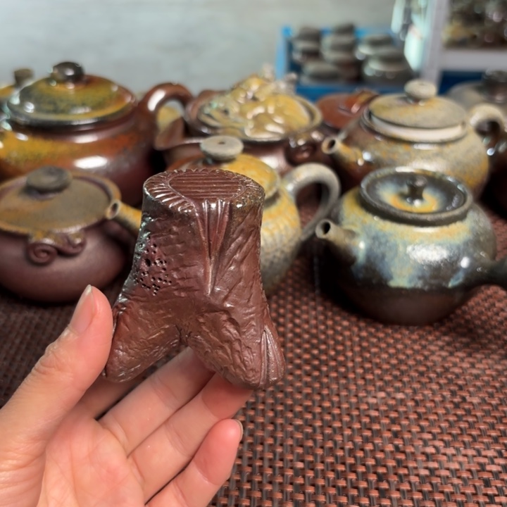 茶壶紫砂树桩盖只