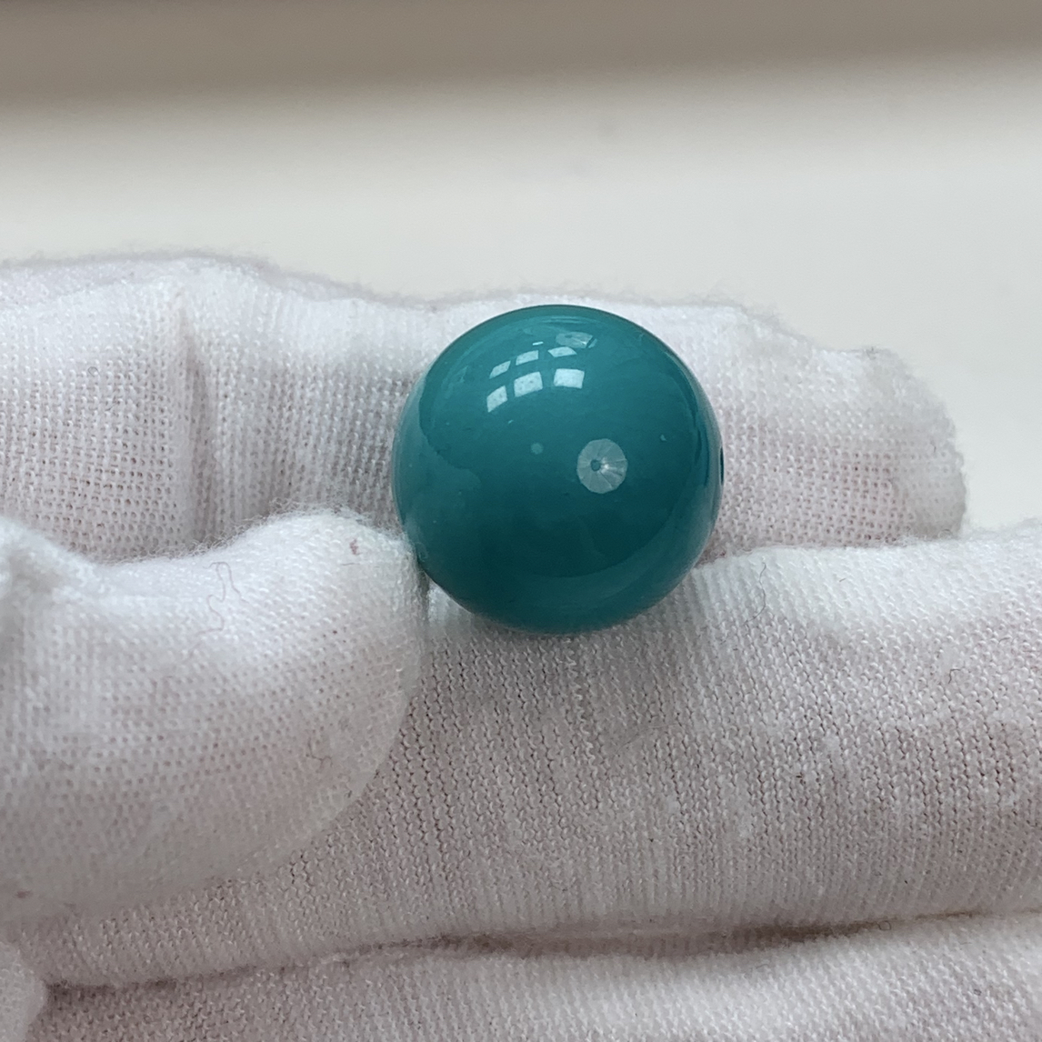 原矿高瓷绿松石圆珠配珠文玩配饰