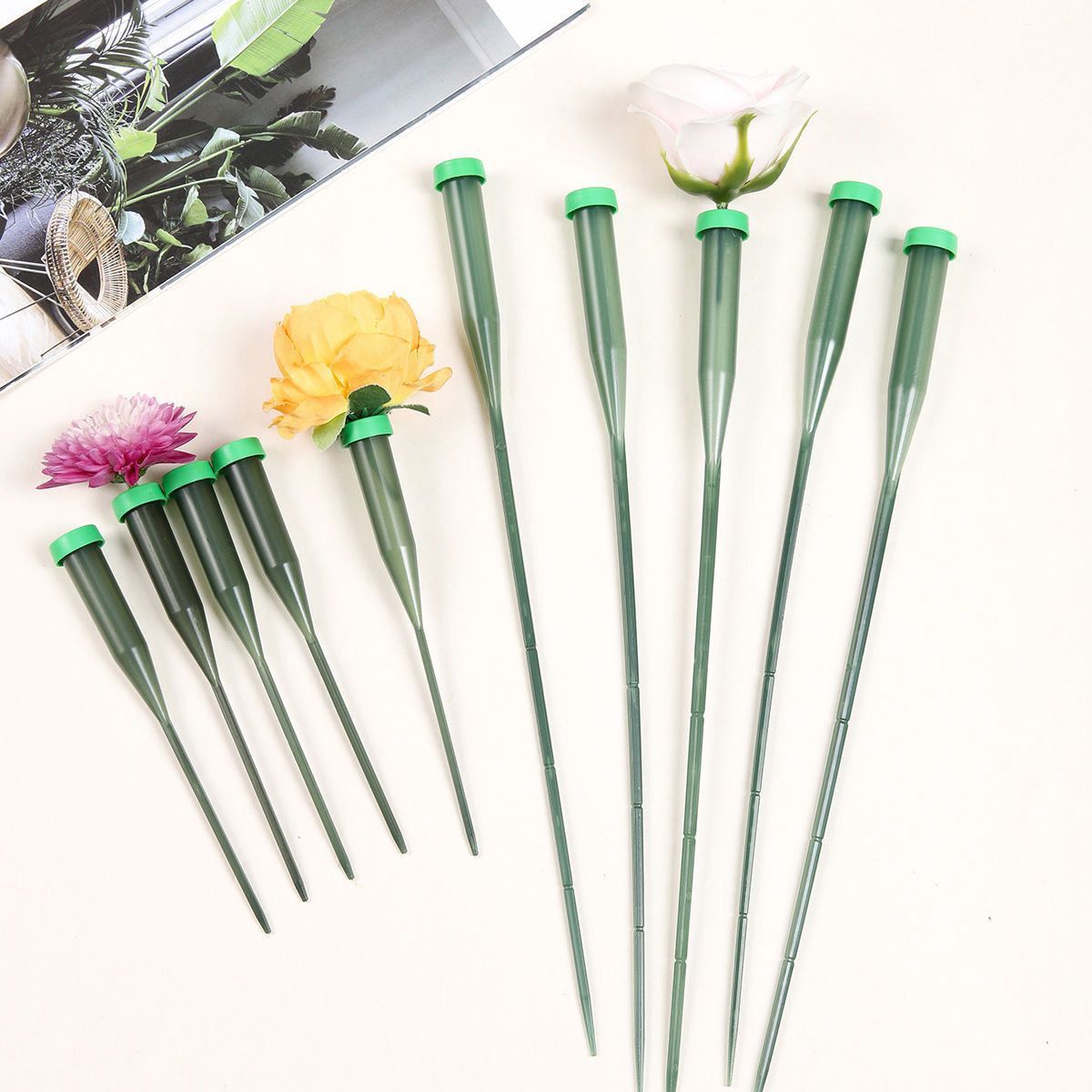新款鲜花营养管养花保水储水花束透明管花店专用塑料移动保鲜管子
