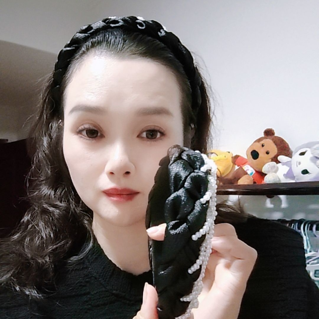 轻奢风手工编织发卡发箍女时尚串珠显脸小成人头饰压发洗脸头箍