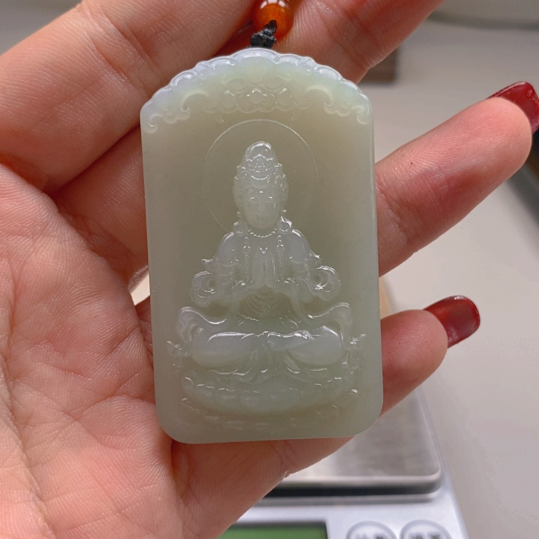 和田玉颈饰未镶嵌紫****۶