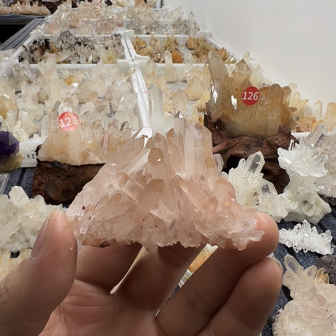 想***圆水晶珠宝半成品银S925镶嵌