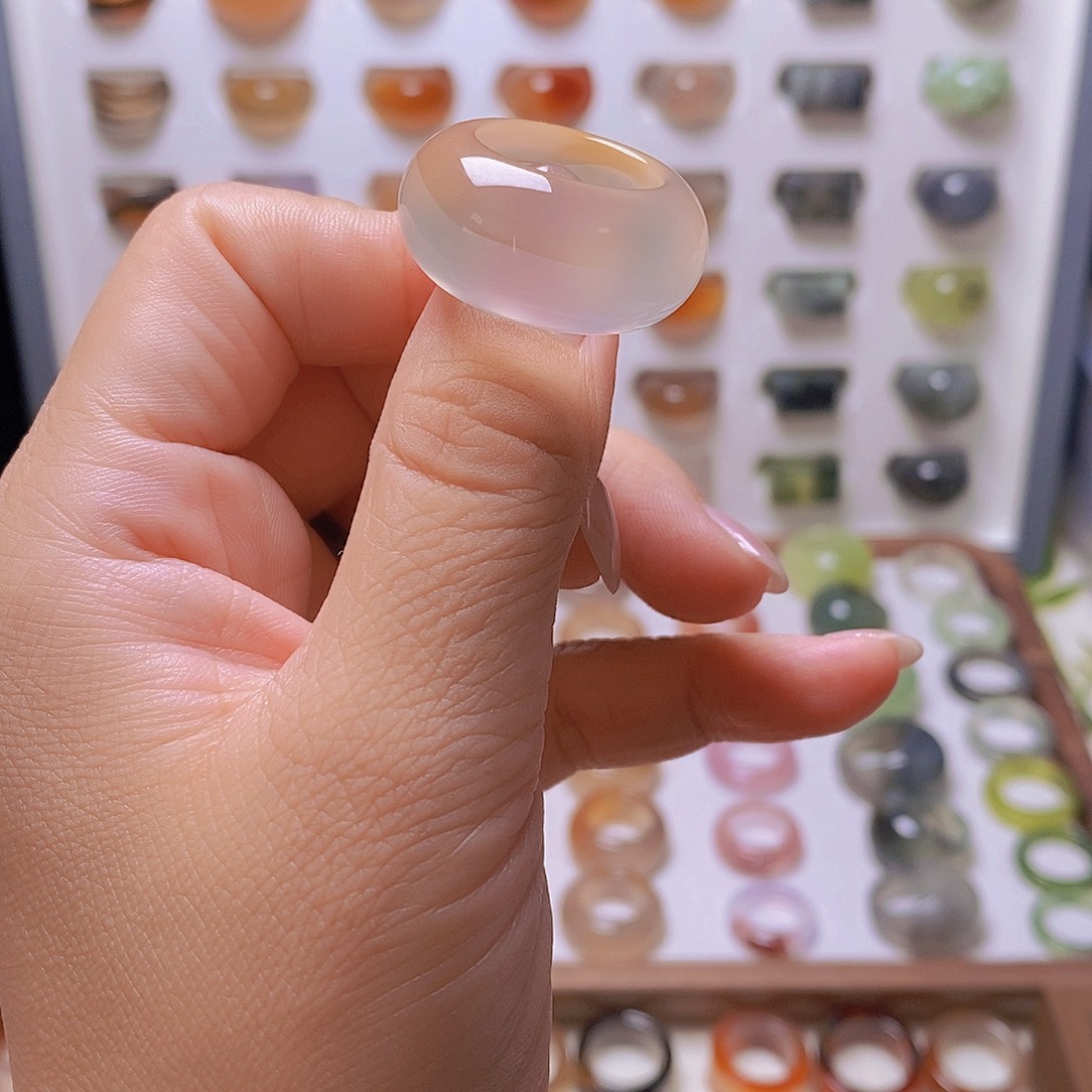 玛瑙/玉髓戒指未镶嵌港15不退不换