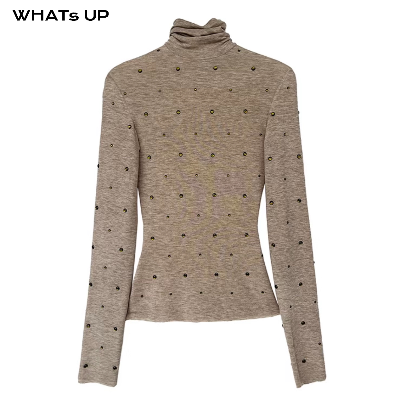 JACQUESWEI 25AW 设计师品牌 烫钻长袖T WHATsUP