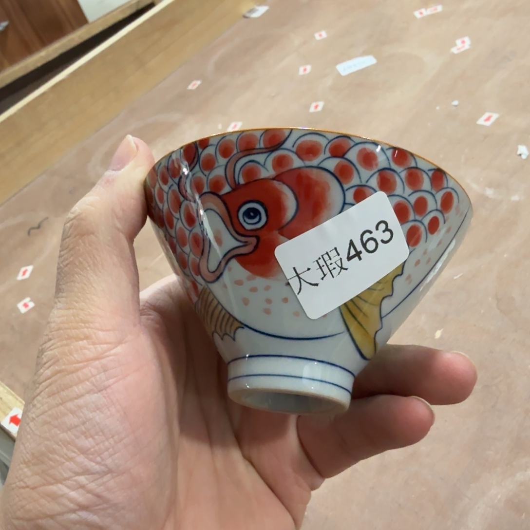 釉下手绘茶具微瑕