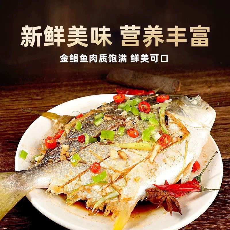 广东金鲳鱼大条活鱼液氮冷冻非活发共3.5斤
