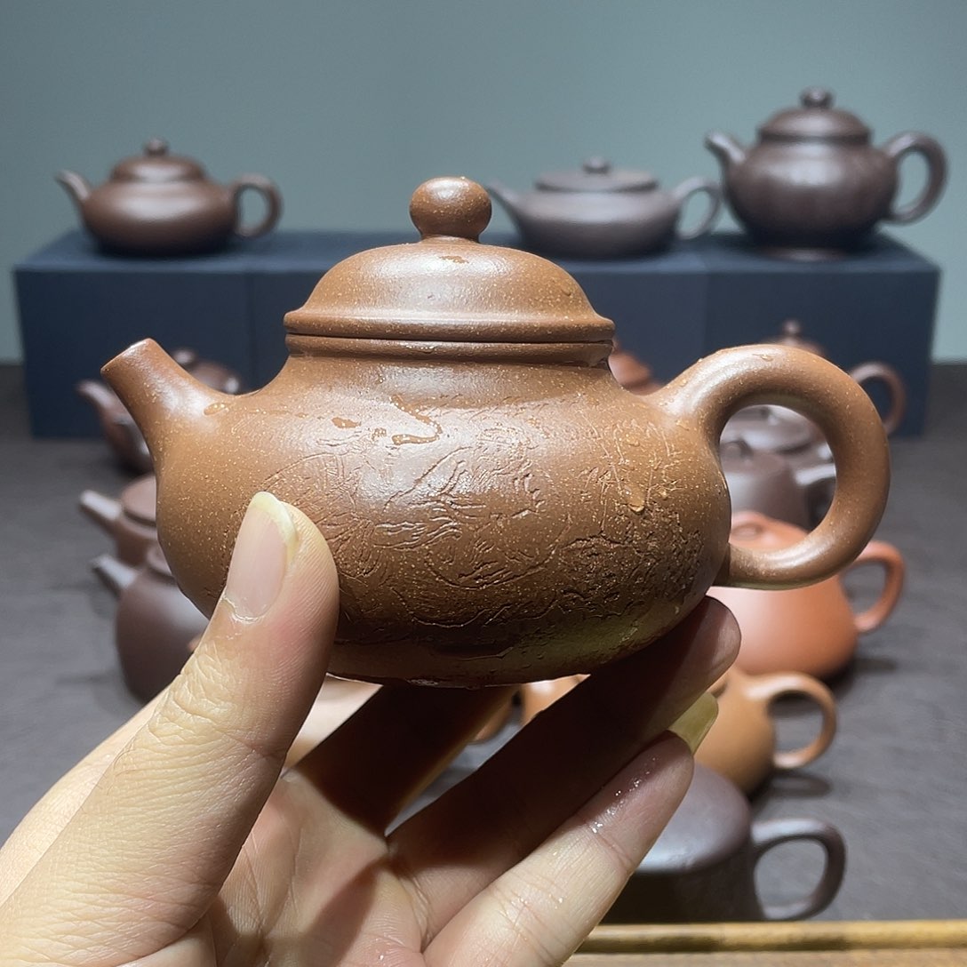 紫砂茶壶深*蓝黄降坡容天
