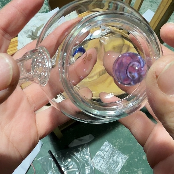 玻璃手工艺品玻璃茶器浅紫小壶