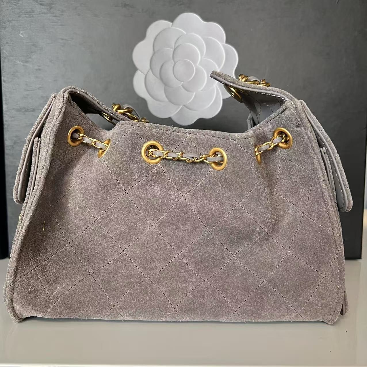 COCO DICV2025新款高端定制时尚女包大耳朵灰色22cm 80777