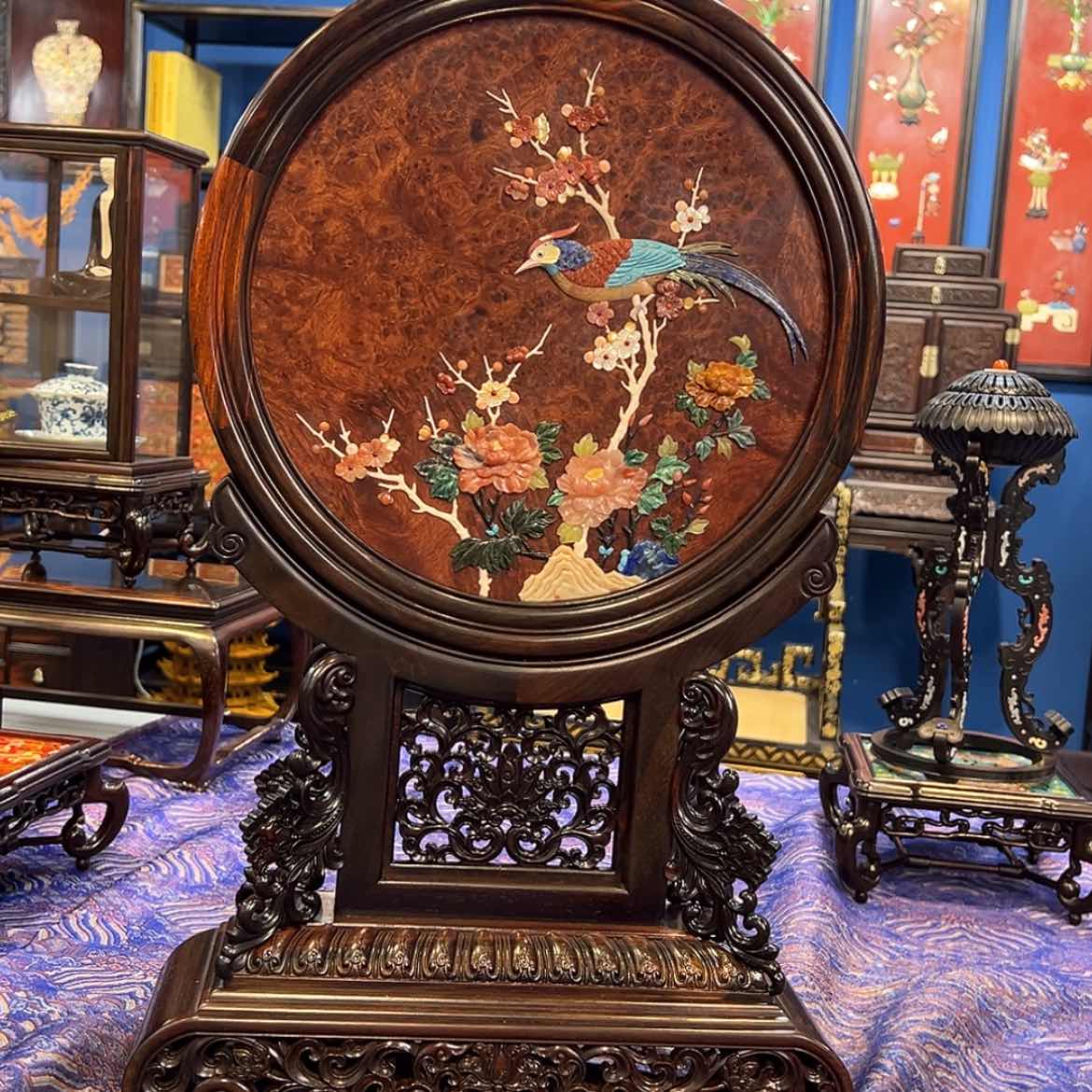 【闪购商品】红酸枝木类成套家具屏风