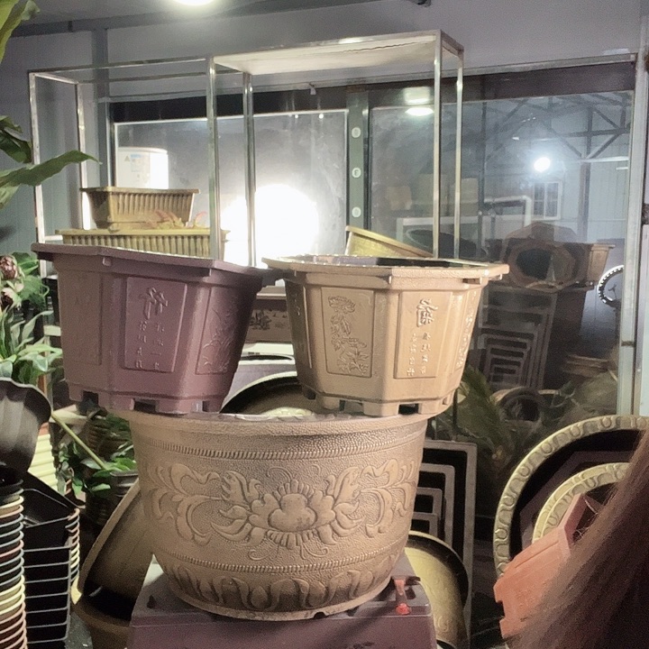 八角50三个有孔紫砂色