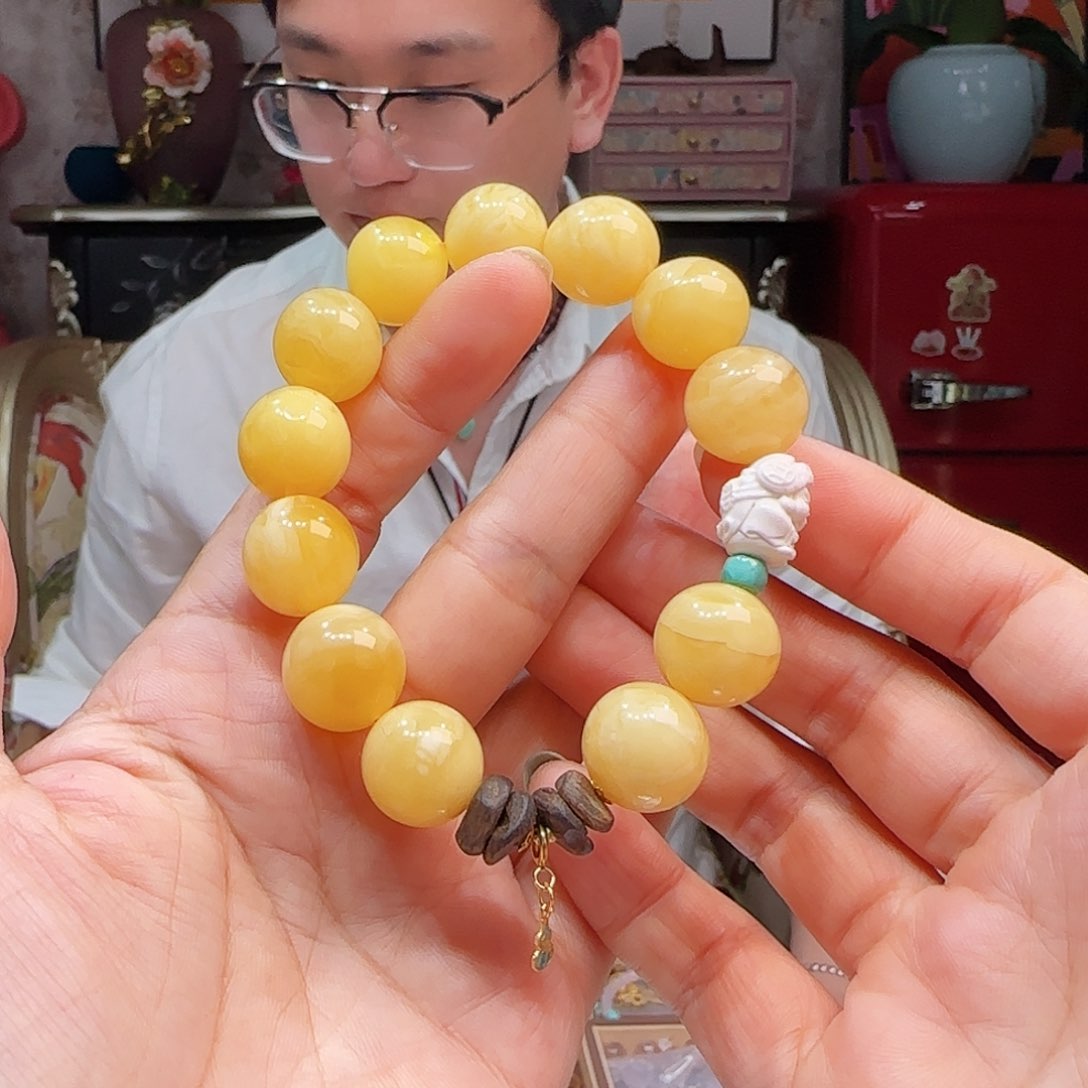 琥珀手链未镶嵌手串