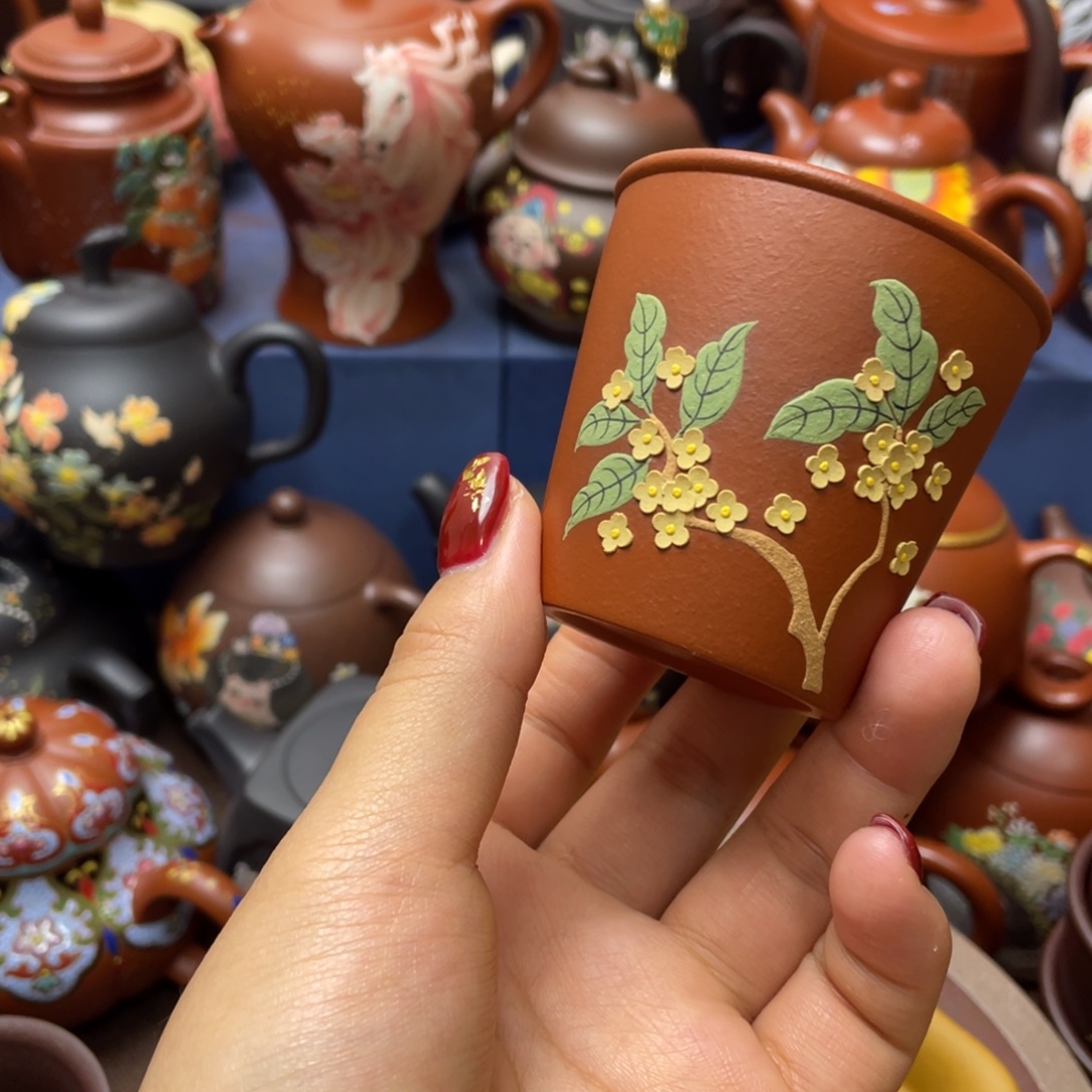 红泥茶杯紫砂主人杯80cc