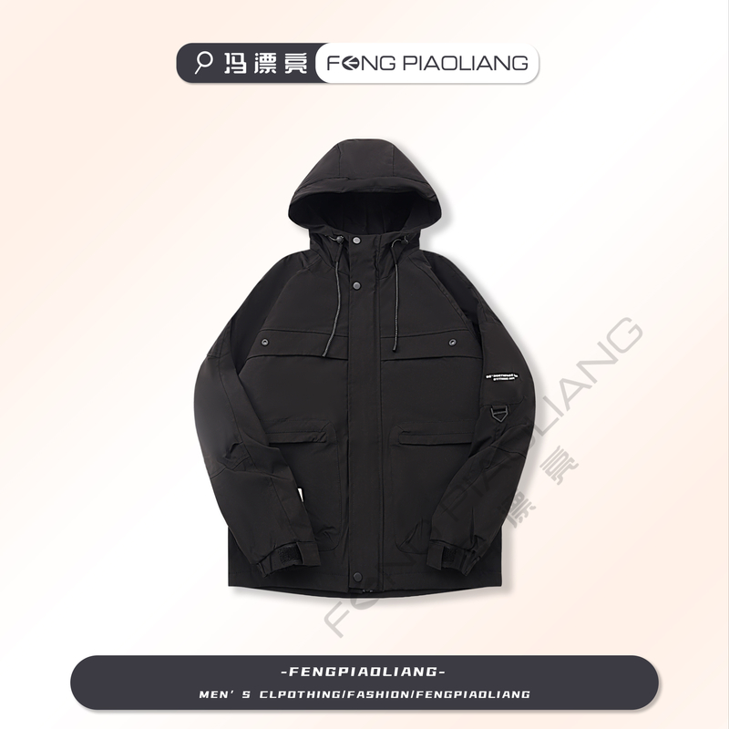 黑【漂亮的心意】2024秋冬二棉结构重塑高货百搭时尚情侣款外套7703