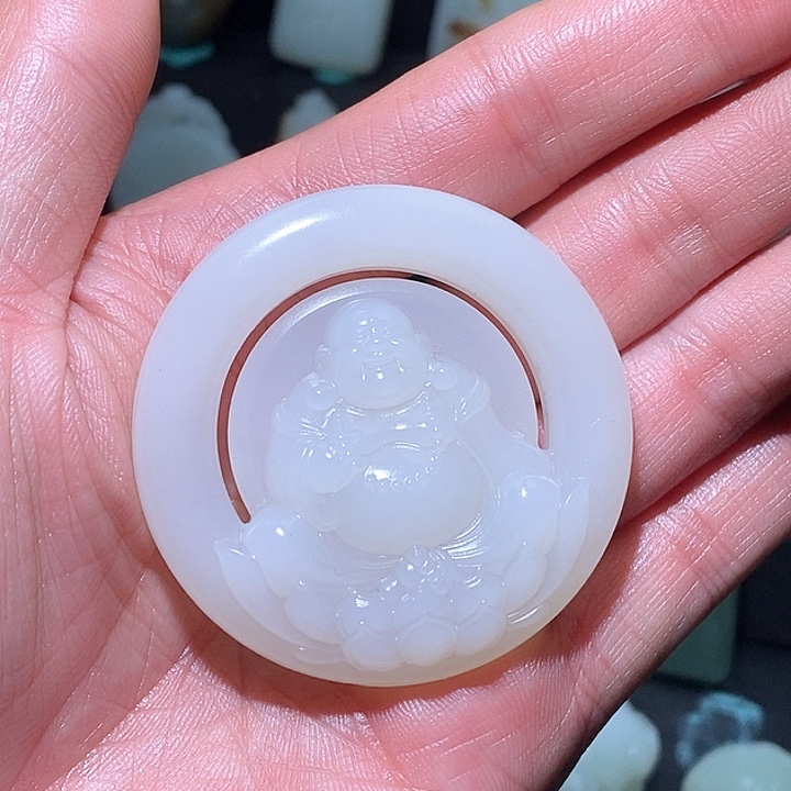 和田玉冰坑料未镶嵌