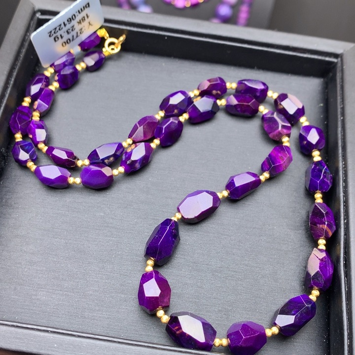 苏纪石（舒俱来）18K金镶嵌项链