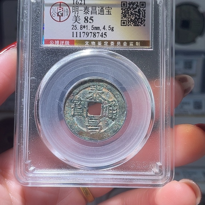 铜轩缘 泰昌通宝编号8745