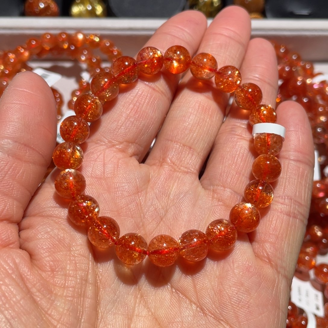 日光石手链未镶嵌金太阳8.5mm左右