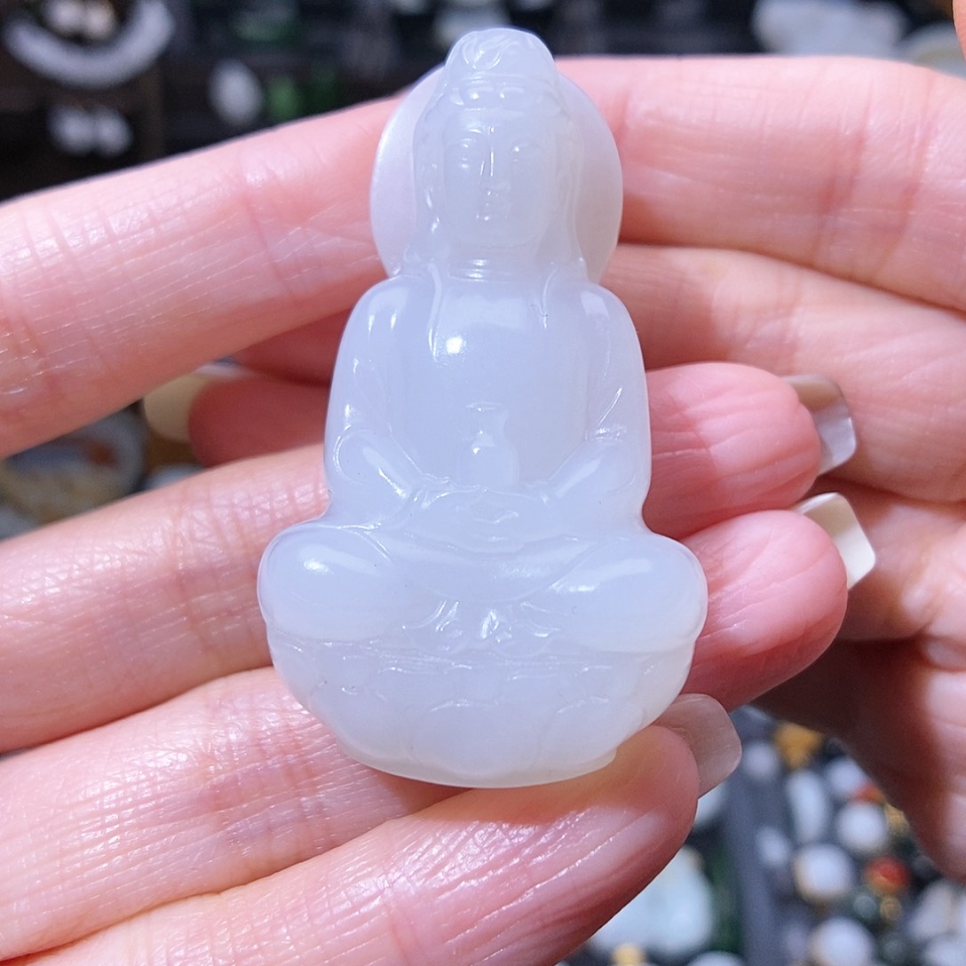 和田玉挂件未镶嵌銘*