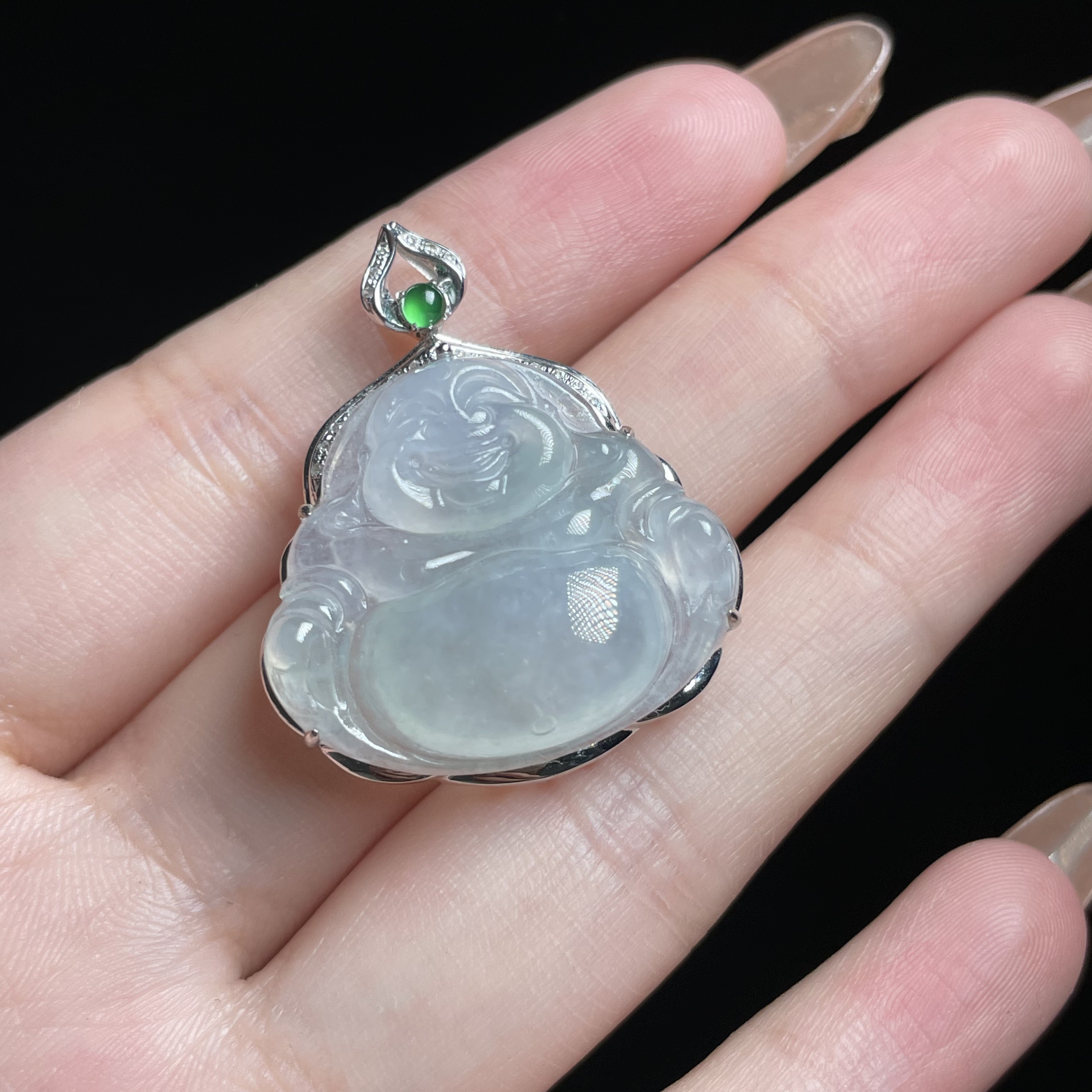 【玉总珠宝】18k翡翠佛公吊坠-约22*25*9mm 多样性发一 CAN1760283