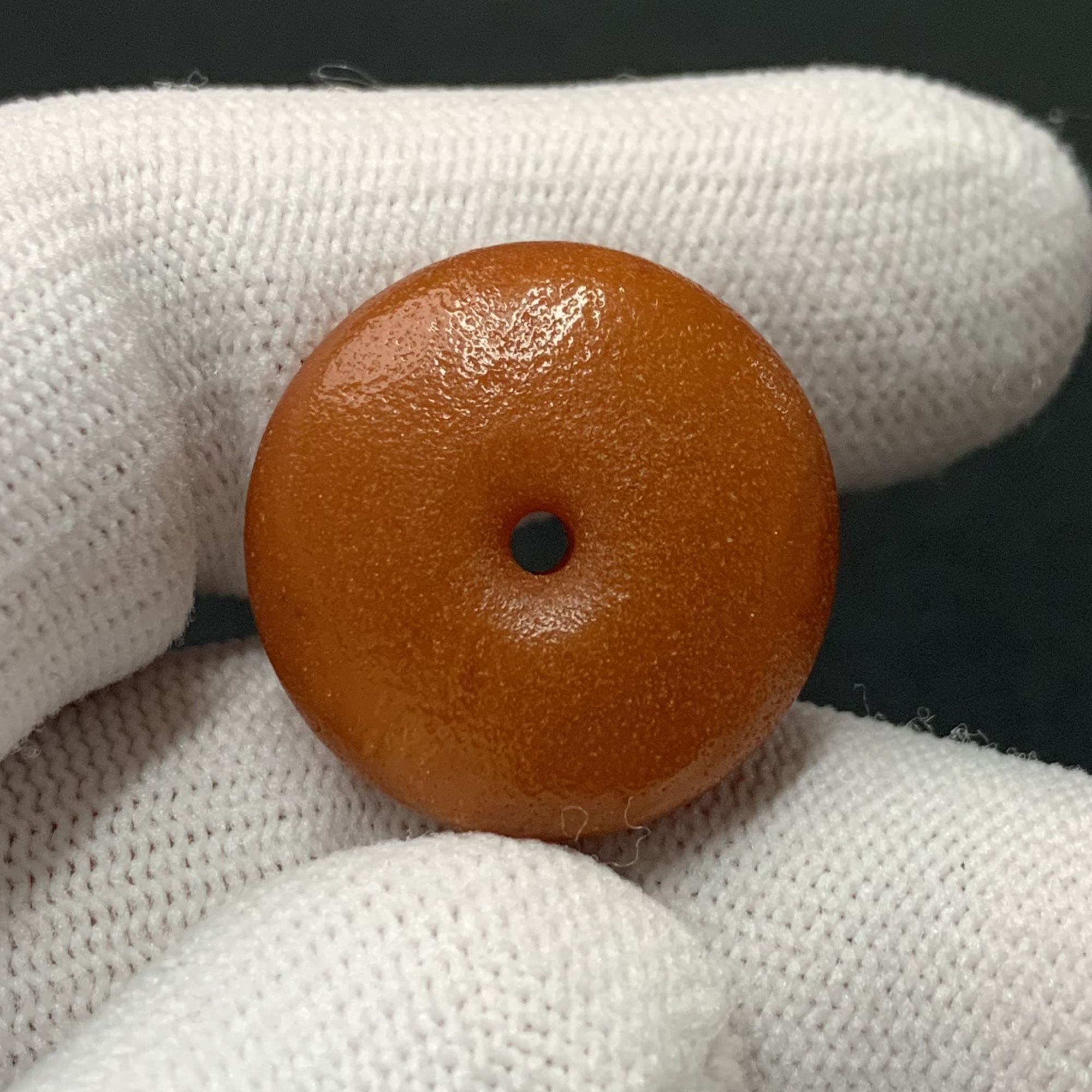 B1009保真原矿俄料尺寸23.4*9.6mm蜜蜡饼子扣子单颗隔珠-支持复检