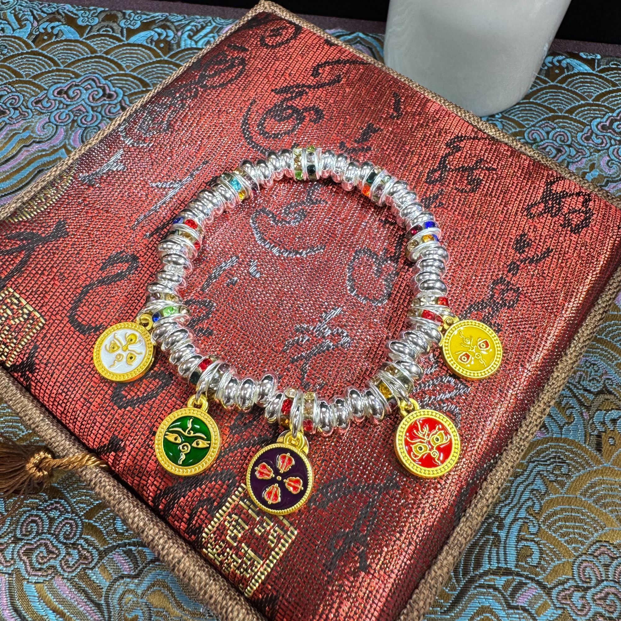 【T】足银手链 五路财财盘缠手链 SL0039