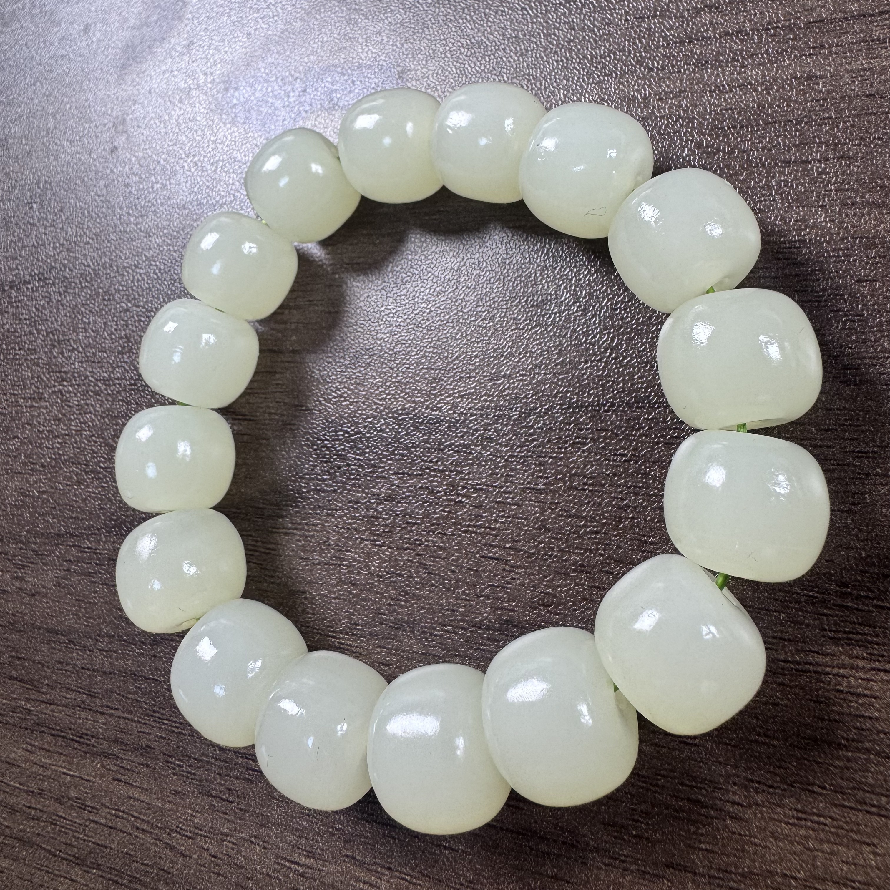 H033天然新疆黄口料14mm 老型珠手串 精美高货 多样性发其一