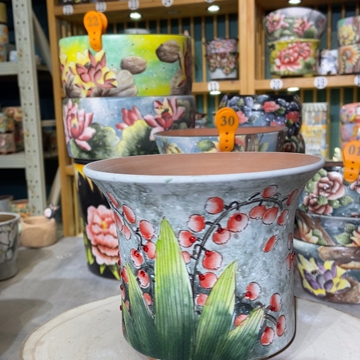 红陶景德镇艺术手绘作品