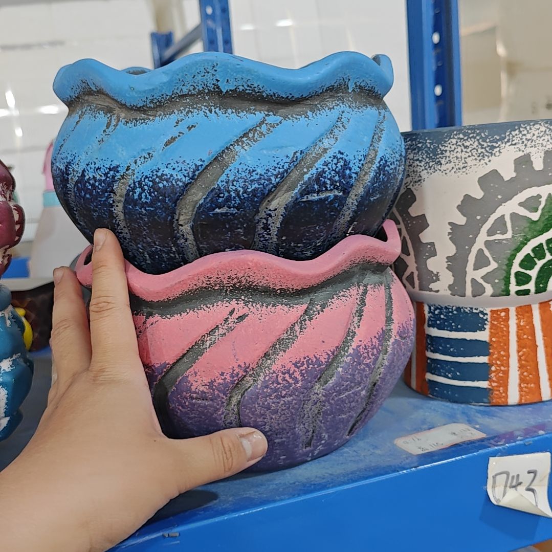 红陶吸水透气的白陶花盆凑满12发货