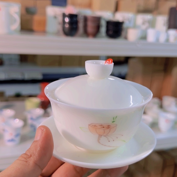 全新正品冰种手绘薄胎三才盖下160毫升