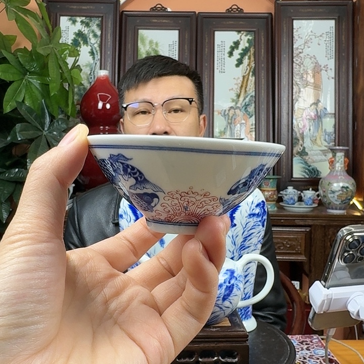 摆件陶景德镇陶瓷手工杯子