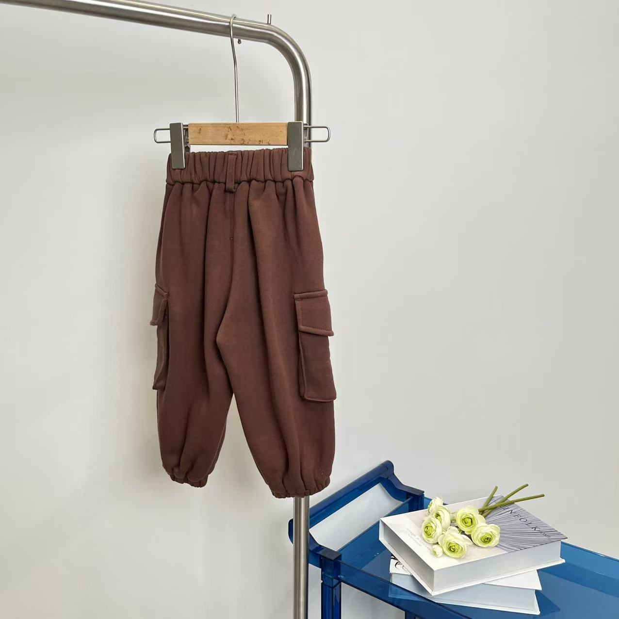 秋冬小童男童女童加绒长裤深咖啡 1432卓系