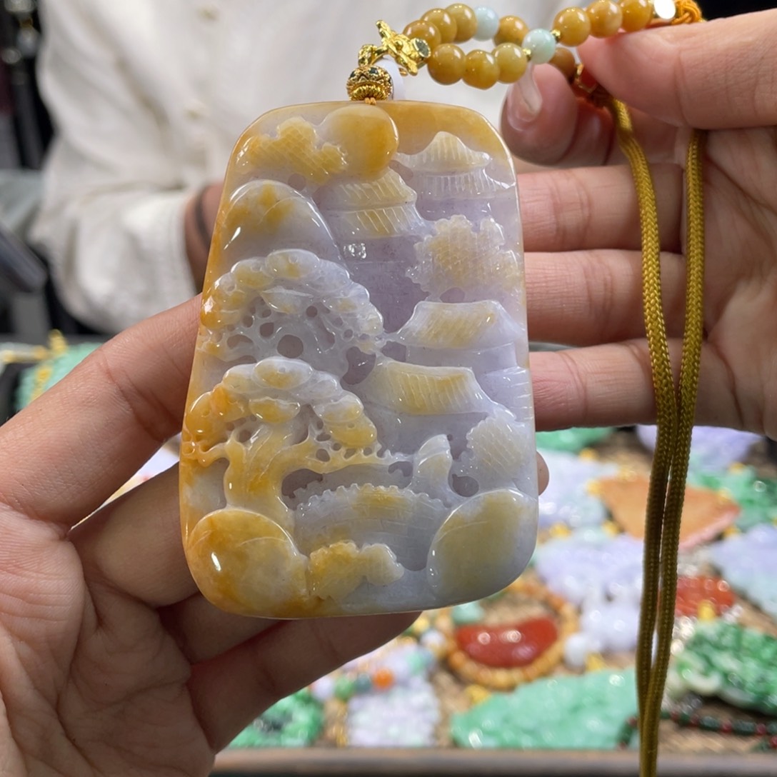 翡翠颈饰未镶嵌代编织