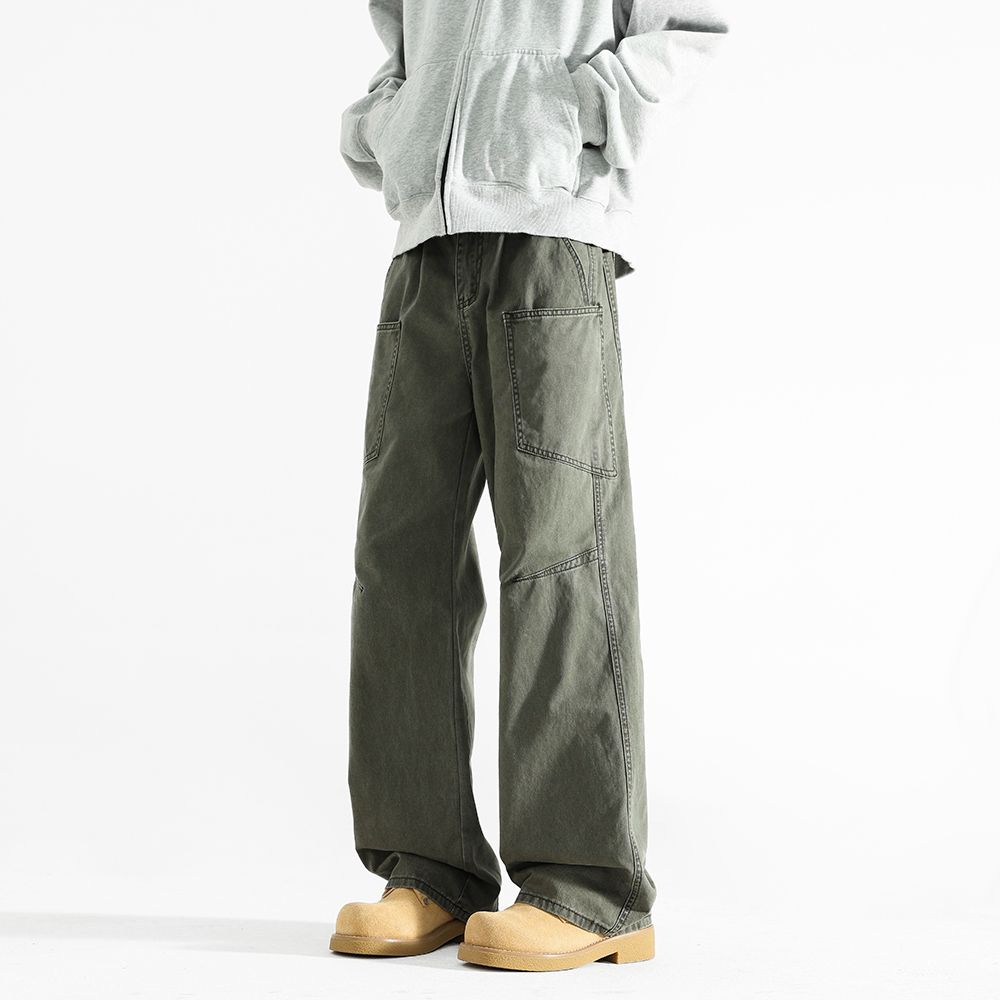 2025新款美式百搭休闲裤春秋男女同款显高显瘦潮流直筒宽松裤