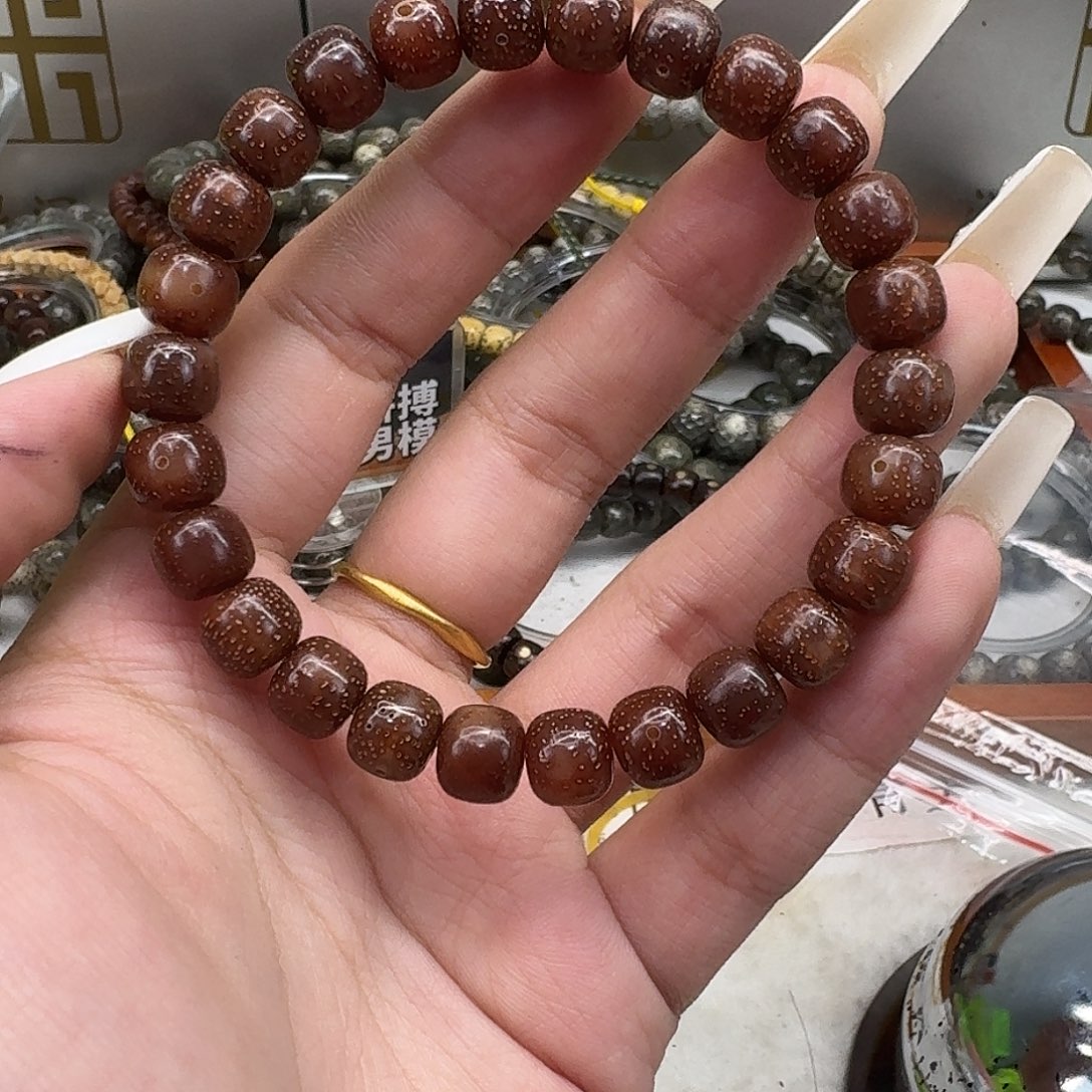 星月菩提手串255尽头粉冰遇华星月菩提98桶单圈