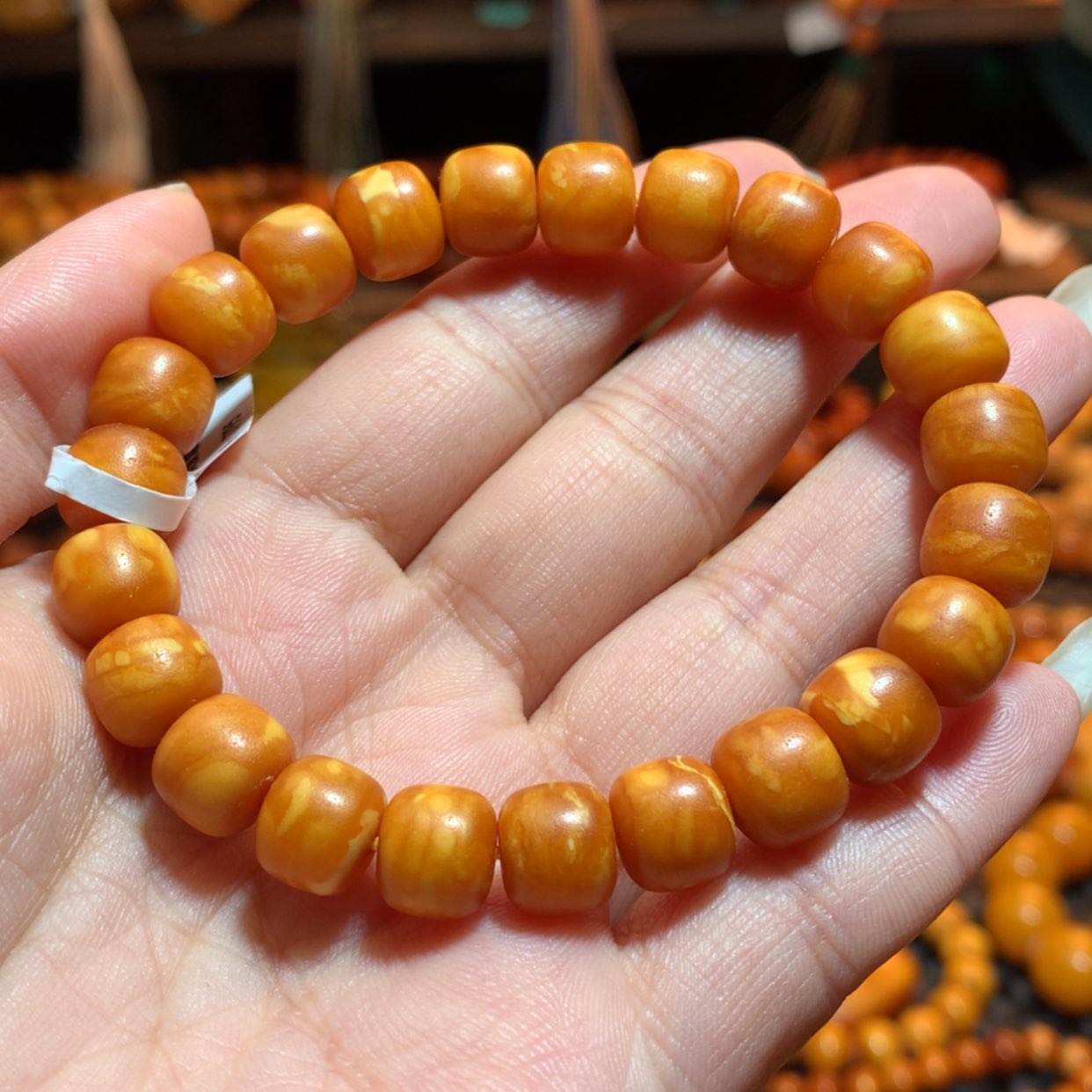 【闪购商品】手串蜜蜡未镶嵌裂*蜜蜡手串