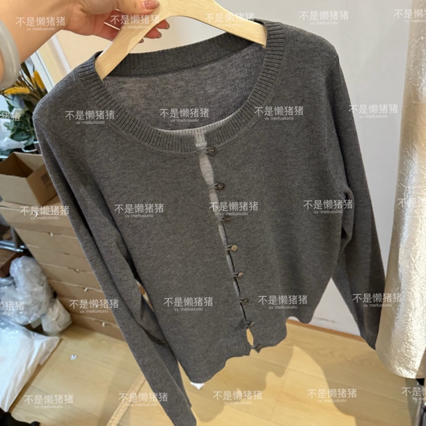 假两件针织上衣 灰色～气球