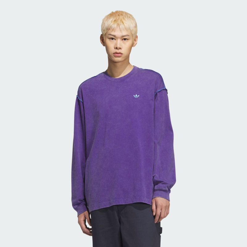 adidas/阿迪达斯三叶草2025男子TOC LS TEE针织无领长T恤 KC1432