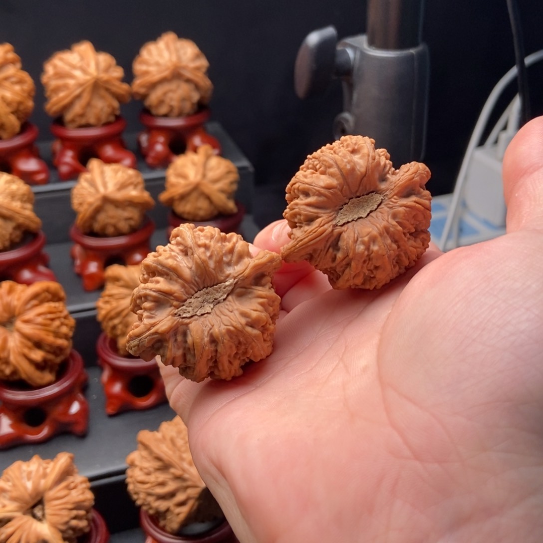 手串/手链核桃密纹狮子头41木质底脐