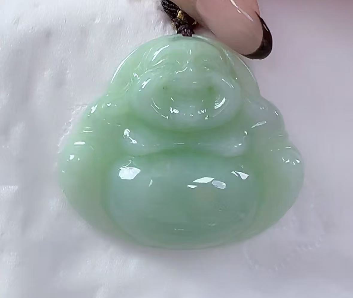 天然翡翠A货大佛公（多样性发货只发一个）宽50-54高45-49厚11+送绳
