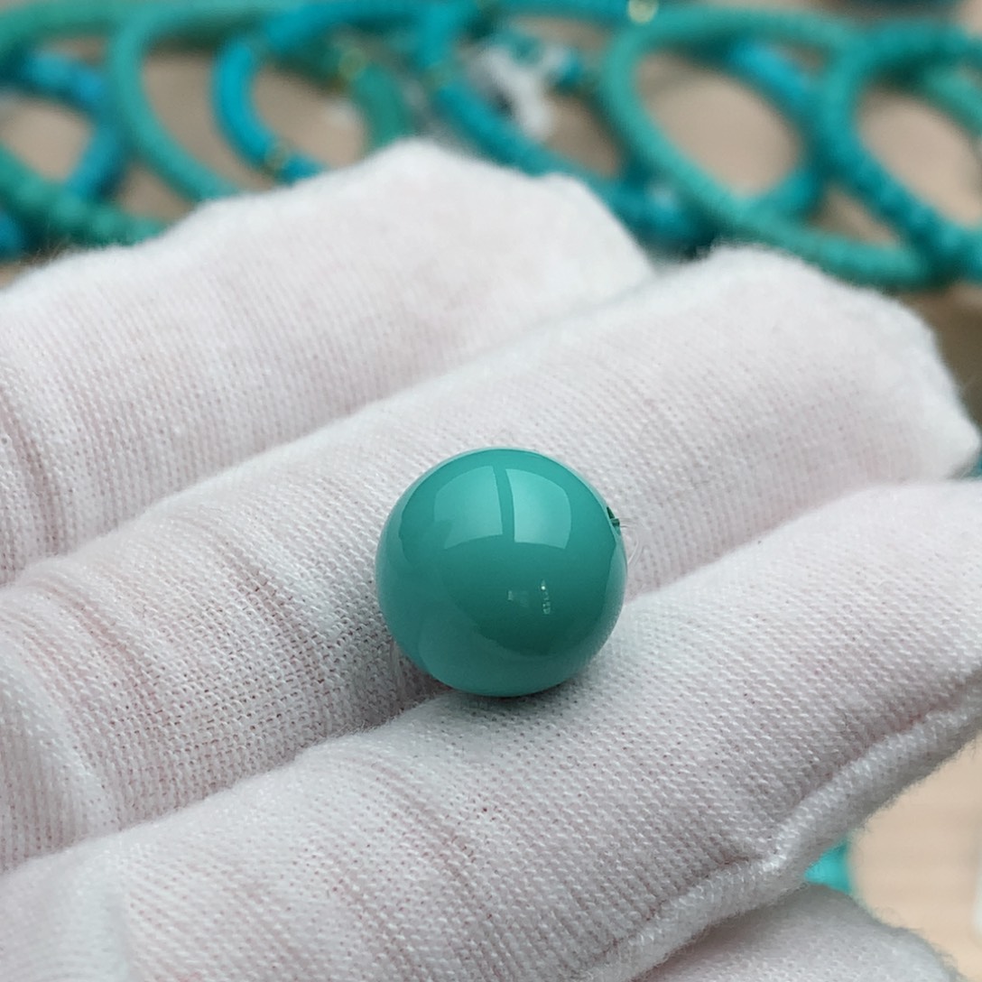 绿松石未镶嵌珠宝奇石12.8mm