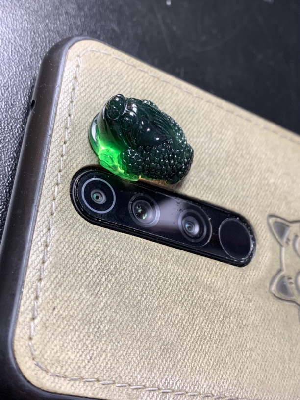 老蓝水三脚金蟾缅甸天然翡翠A货现货小精品