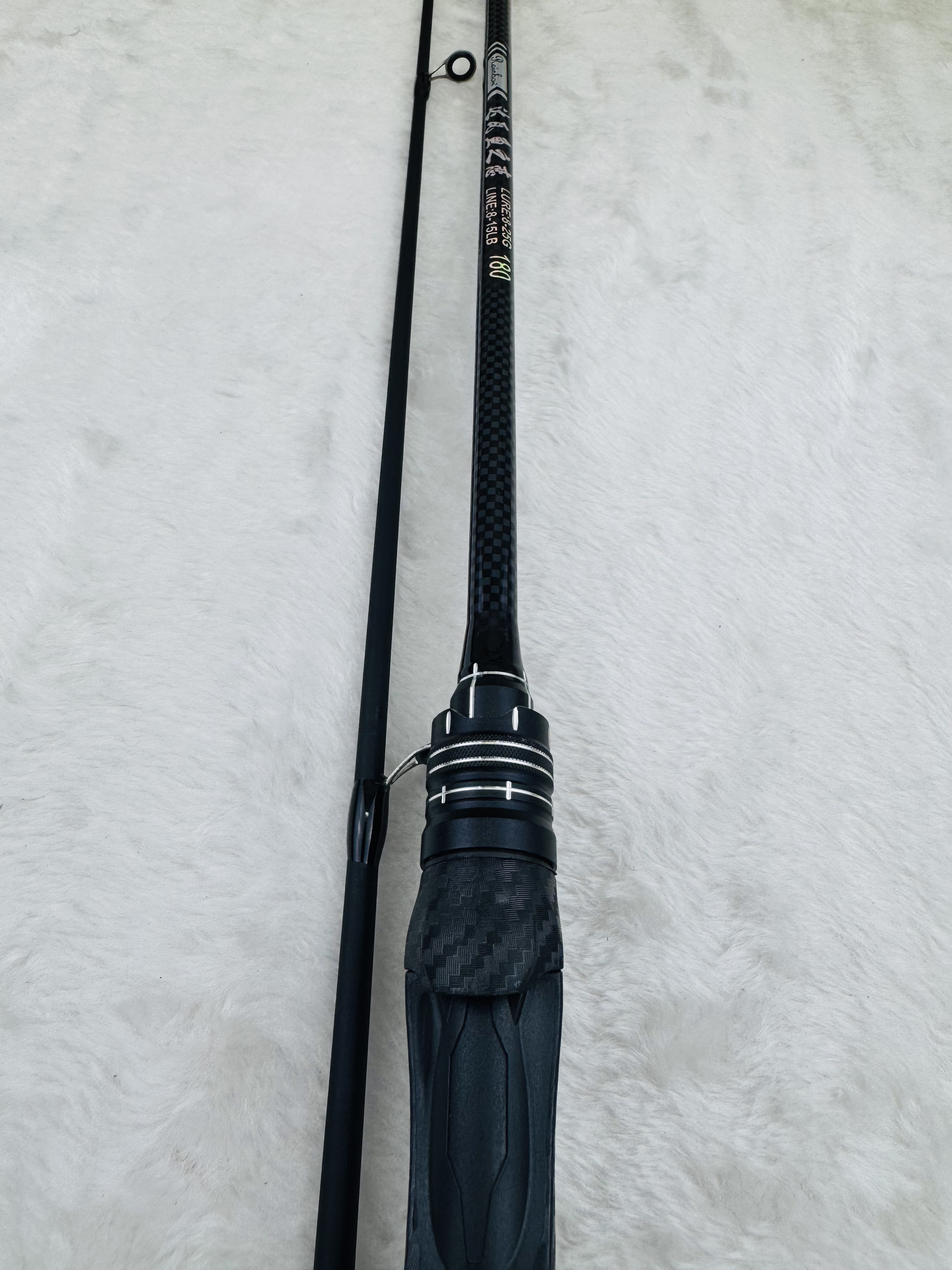 路亚M调碳素路亚杆直柄枪柄防爆竿稍一体式握把打黑路亚杆清仓