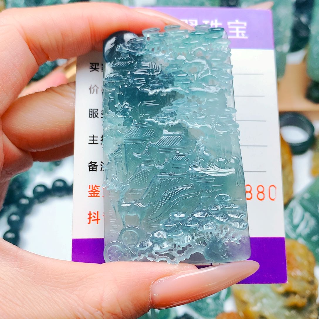 【闪购商品】翡翠颈饰未镶嵌我**天纯天然A货翡翠