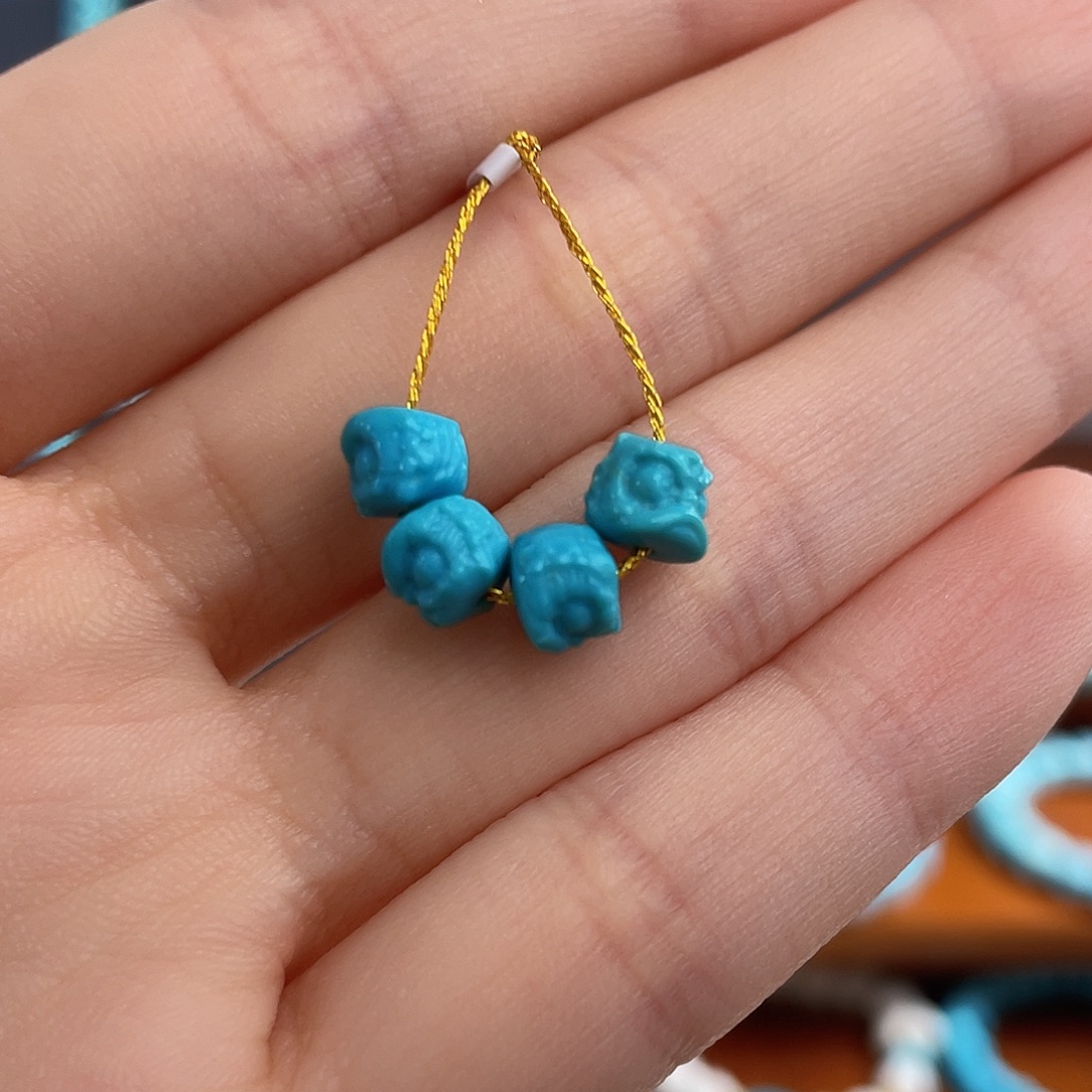 绿松石未镶嵌配饰醒狮珠