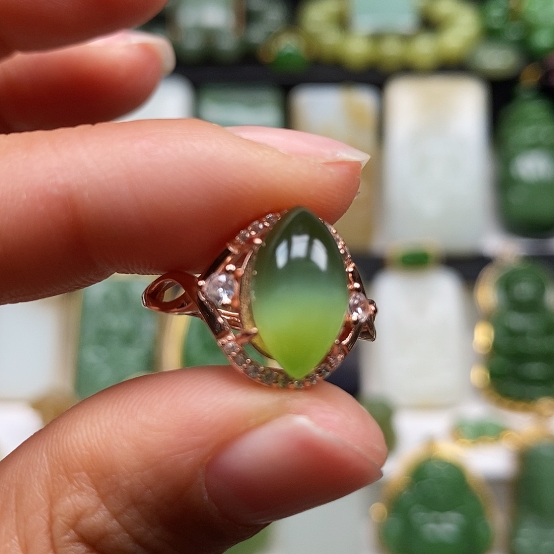 和田玉颈饰银S925镶嵌