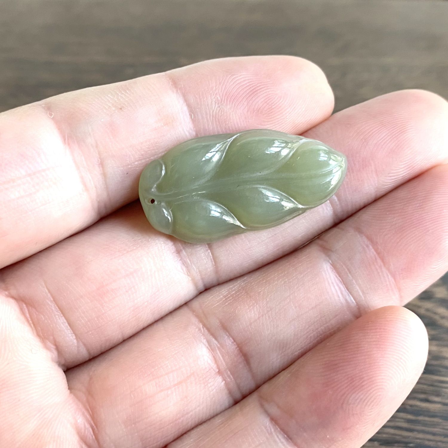 天然和田玉精美叶子吊坠多样性发一件