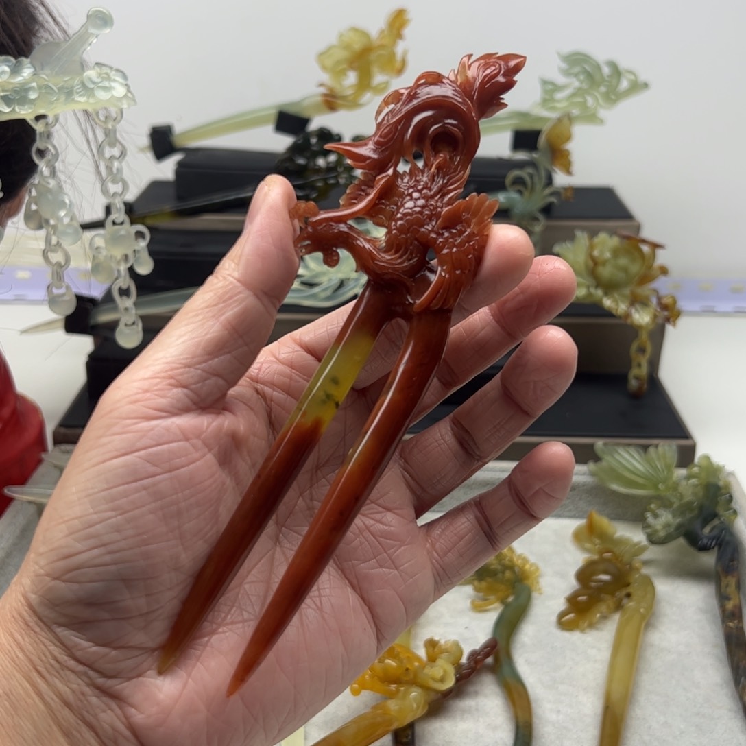 未镶嵌岫玉福利发簪C***茶