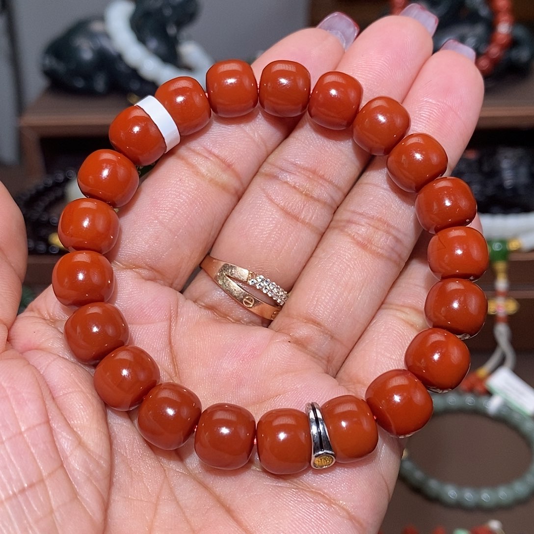 南红玛瑙手链未镶嵌